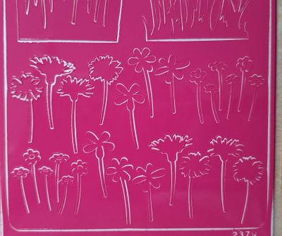 Stickers printanier herbes fleurs rose