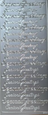 Stickers Seasons greetings/meilleurs voeux argent
