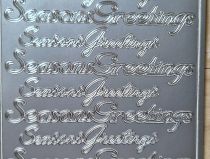 Stickers Seasons greetings/meilleurs voeux argent