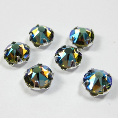 Strass plat serti 53101 Black diamond 5mm x1 cristal Swarovski