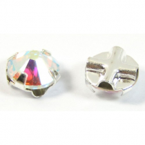 Strass plat serti 53102  Crystal AB 4mm x1 cristal Swarovski