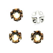 Strass plat serti 53102  Crystal Golden Shadow 4mm x1 cristal Swarovski