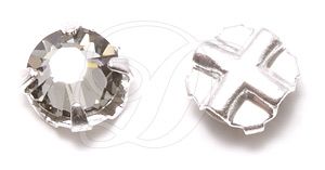 Strass plat serti 53102 Black Diamond 4mm x1 cristal Swarovski