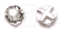 Strass plat serti 53102 Black Diamond 4mm x1 cristal Swarovski