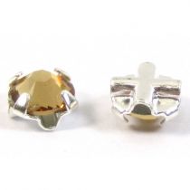 Strass plat serti 53102 Light colorado topaz 4mm x1 cristal Swarovski