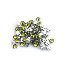 Strass plat serti 53102 Olivine 4mm x1 cristal Swarovski
