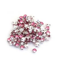 Strass plat serti 53102 Rose 4mm x1 cristal Swarovski