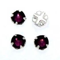 Strass plat serti 53103 Amethyst 6mm x1 cristal Swarovski
