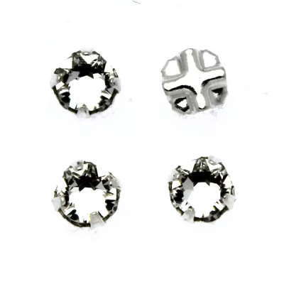 Strass plat serti 53103 Crystal 6mm x1 cristal Swarovski