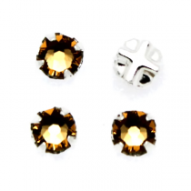 Strass plat serti 53103 Light colorado topaz 6mm x1 cristal Swarovski