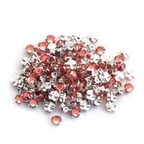 Strass plat serti 53103 Padparadscha 6mm x1 cristal Swarovski