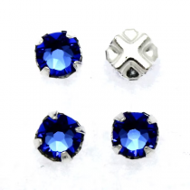 Strass plat serti 53103 Sapphire 6mm x1 cristal Swarovski