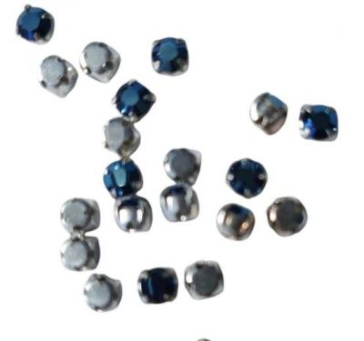 Strass serti 53200 M�tallic blue 4mm x1 cristal Swarovski