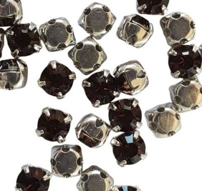Strass serti 53200 Smoked topaz 4mm x1 cristal Swarovski