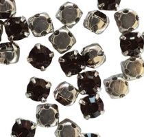 Strass serti 53200 Smoked topaz 4mm x1 cristal Swarovski