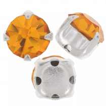 Strass serti 53201 light colorado topaz 4,3mm x1 cristal Swarovski