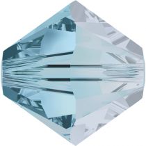 Toupie 5328 Aquamarine Satin 4mm x50 Cristal Swarovski