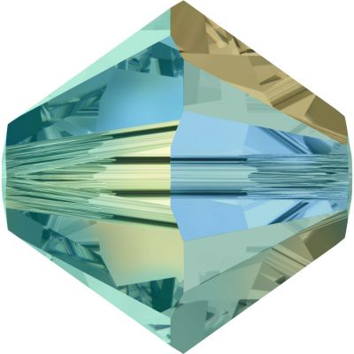 Toupie 5328 Blue Zircon AB2X 4mm x50 Cristal Swarovski