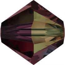 Toupie 5328 Burgundy AB 4mm x50 Cristal Swarovski