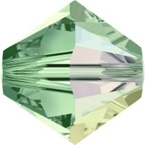 Toupie 5328 Chrysolite AB 4mm x 50 Cristal Swarovki