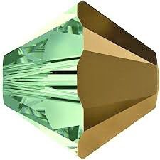 Toupie 5328 Chrysolite Dorado  4mm x50 Cristal Swarovski