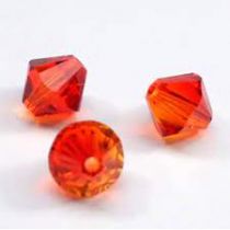 Toupie 5328 Fireopal - rouge/orangé 6mm x1 Cristal Swarovski