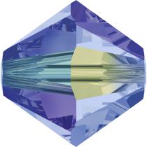 Toupie 5328 Light Sapphire AB2X 4mm x50 Cristal Swarovski