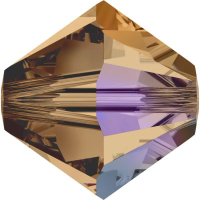 Toupie 5328 Light Smoked Topaz AB 4mm x 50 Cristal Swarovki