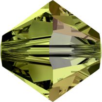 Toupie 5328 Olivine AB 4mm x 50 Cristal Swarovki