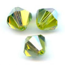 Toupie 5328 Olivine AB2X 4mm x50 Cristal Swarovski