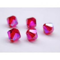 Toupie 5328 Ruby AB2X 4mm x50 Cristal Swarovski