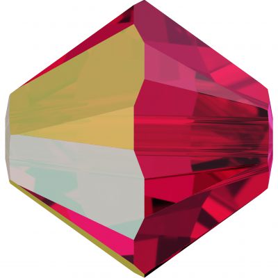 Toupie 5328 Scarlet AB 4mm x 50 Cristal Swarovki