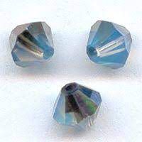 Toupie 5328 White Opal Sky Blue 4mm x 50 Cristal Swarovski