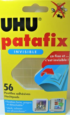 UHU Patafix Transparent - 56 Pastilles Adhésives