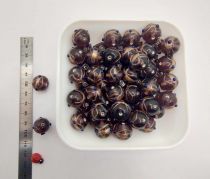 x30 Perles rondes indiennes amthyste 14mm