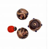 x30 Perles rondes indiennes amthyste 14mm