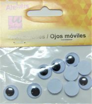 Yeux mobiles ronds 12mm X10