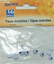 Yeux mobiles ronds 6mm X10