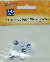 Yeux mobiles ronds 8mm X10